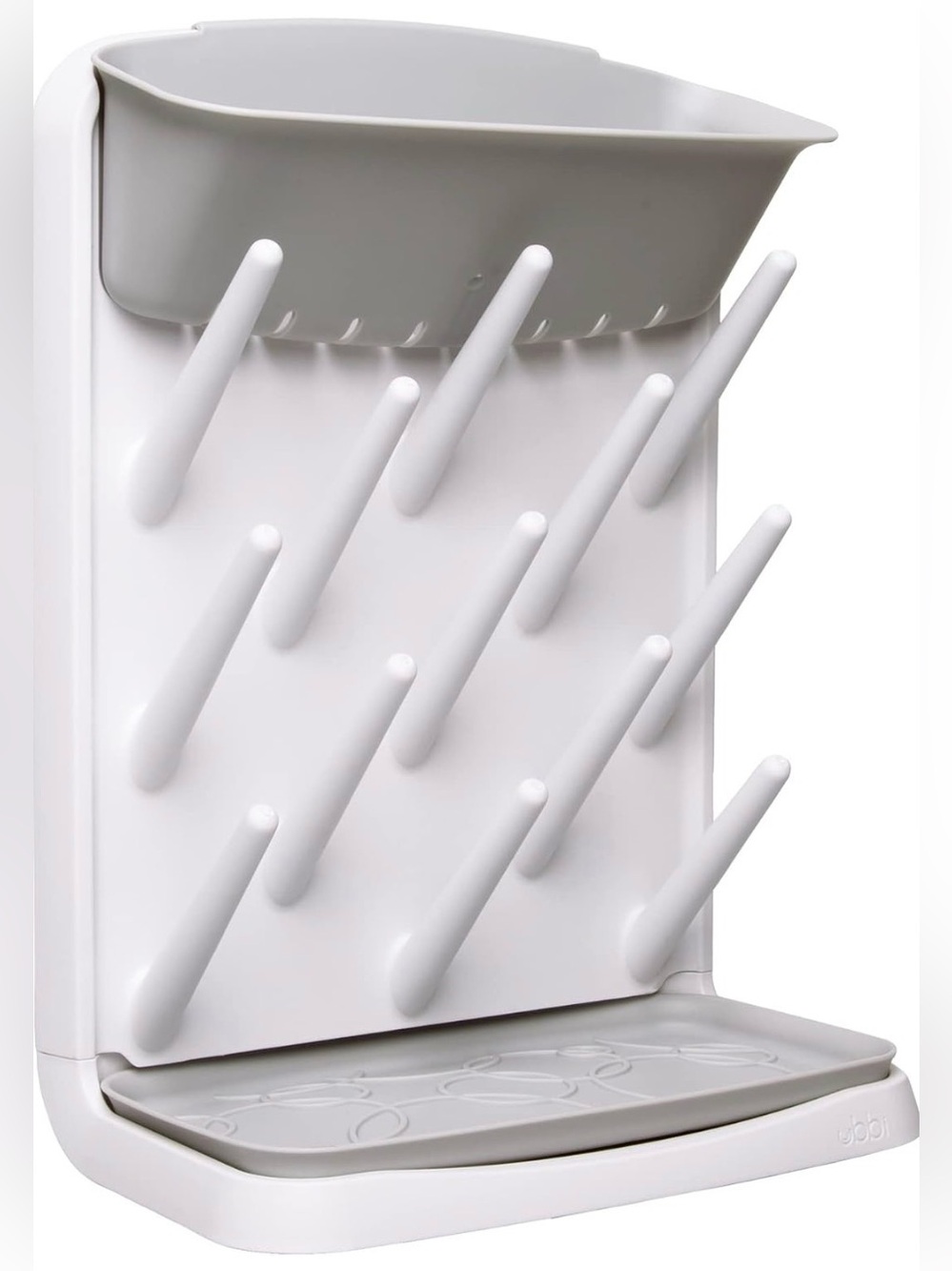 Ubbi Gray and White Bottle Drying Rack